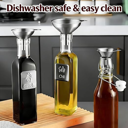 6pcs Kitchen Funnels for Filling Bottles, Small/Medium/Large Food Grade - Image 5