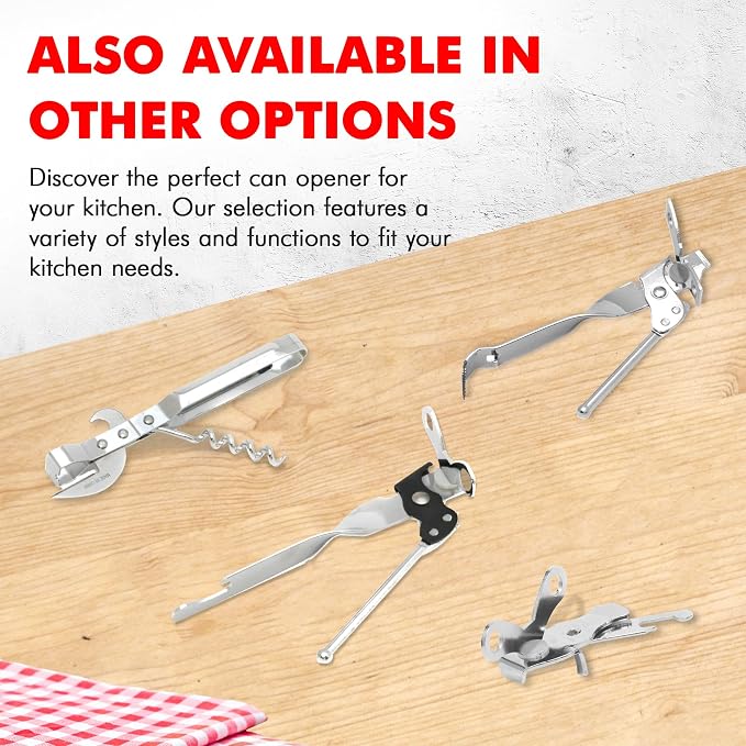 Chef Craft Select 3-in-1 Can Opener, 6 inches in length, Stainless Steel - Image 7