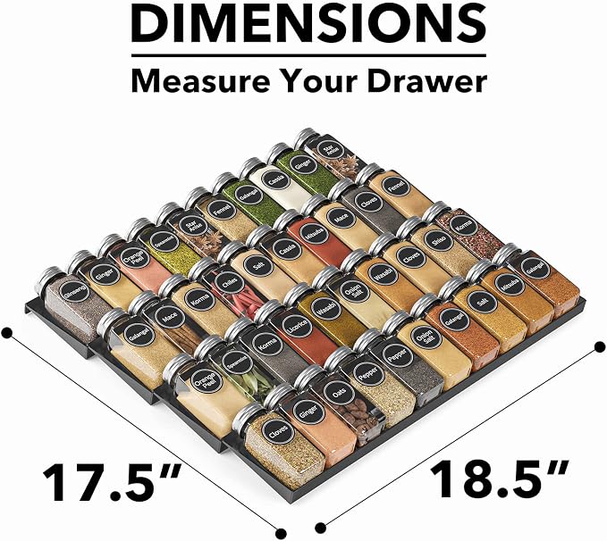 SpaceAid Spice Drawer Organizer - Image 4