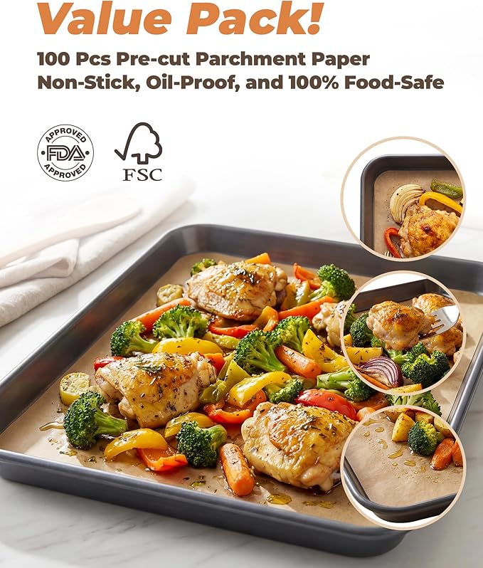 Bake Choice 2 Pack Half Sheet Pans 18x13 In - Image 3