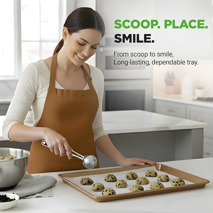 NutriChef Nonstick XL Cookie Sheet Baking Pan - Image 4