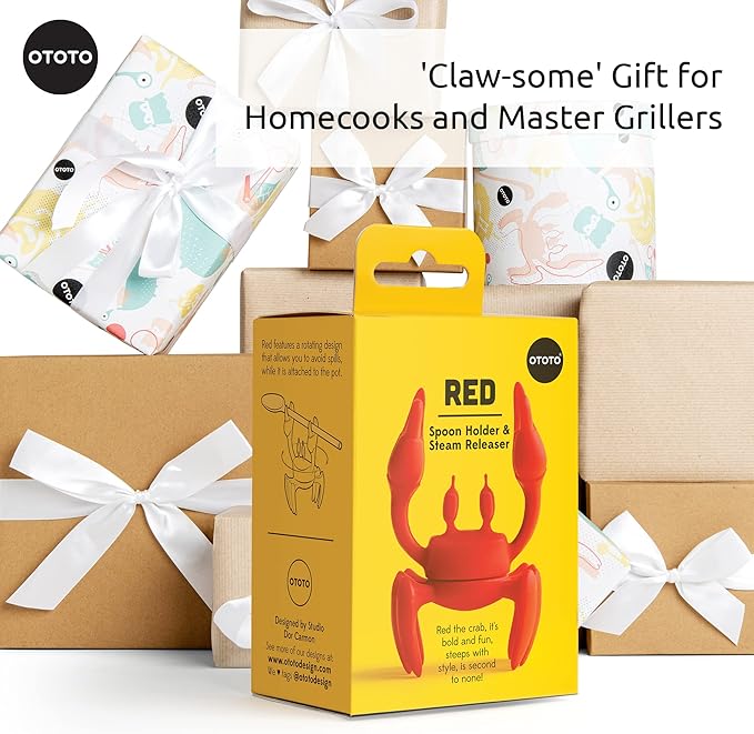 OTOTO Red The Crab Silicone Utensil Rest - Image 6