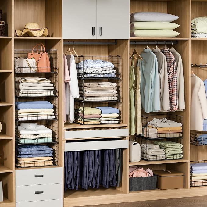 Yociyoga 5-Tier Stackable Closet Organizers and Storage Shelves, Closet Shelf - Image 5