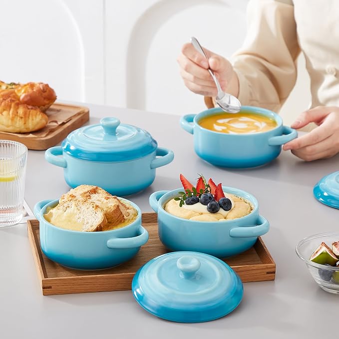 LOVECASA Mini Cocotte Set, 12 OZ Small Casserole Dishes - Image 6