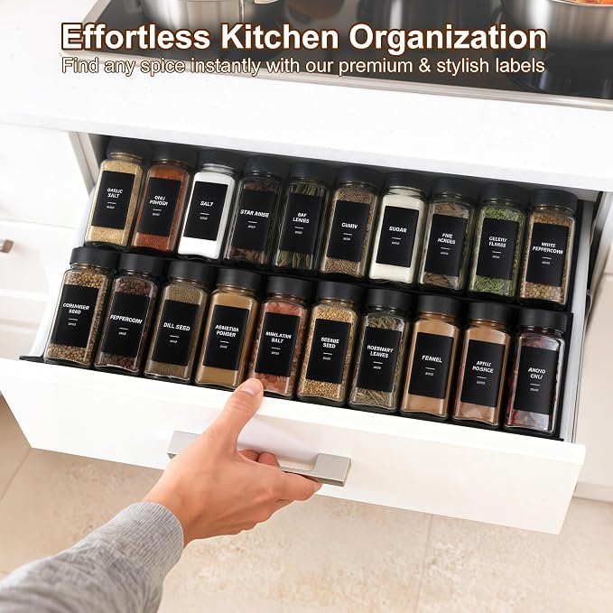 24Pcs Spice Jars Containers - Image 3