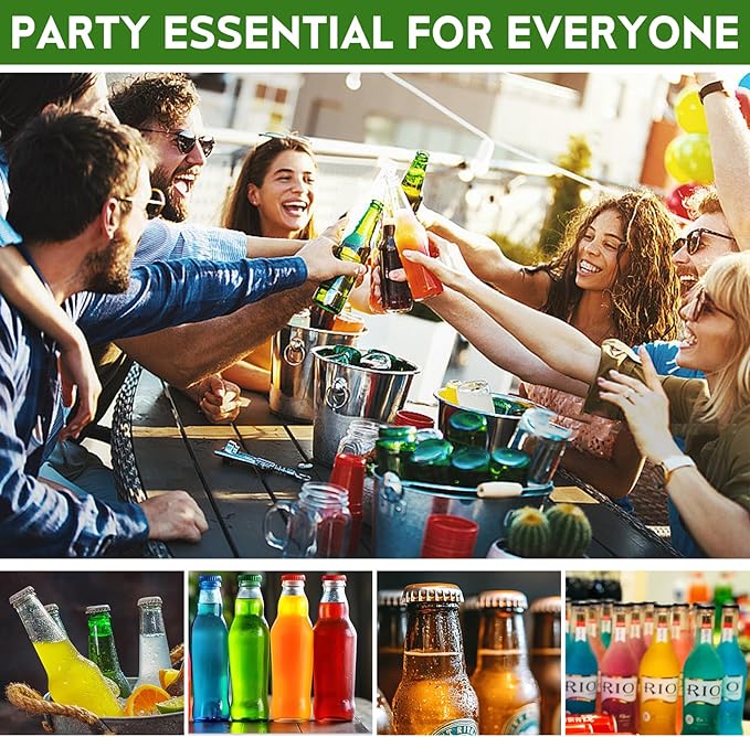 6 Pack Bottle Opener Keychain Set, Colorful Aluminum Alloy Beer Bottle Openers - Image 6