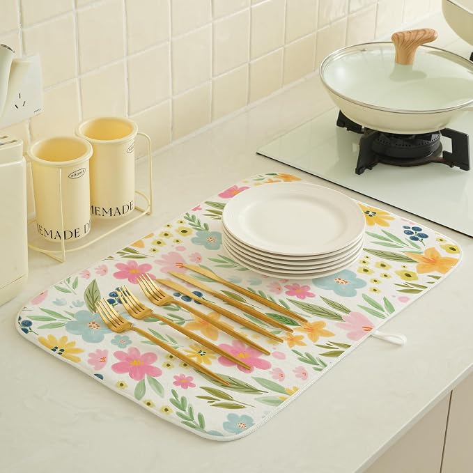 Spring Dish Drying Mat 18x24 Inches - Image 6