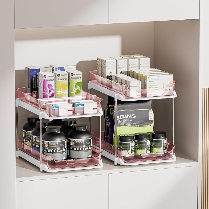 Delamu 2-Tier Multi-Purpose Bathroom Under Sink Organizers and Storage - Image 6
