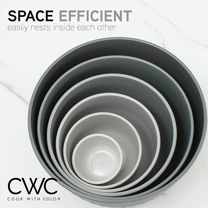 COOK WITH COLOR Prep Bowls with Lids- Wide and Deep Nesting Plastic Small - Image 5