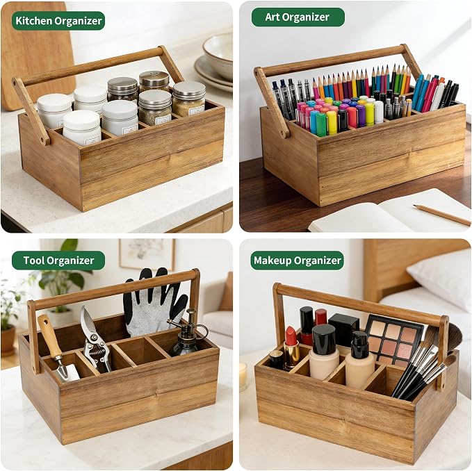 VaeFae Acacia Silverware Caddy - Image 4
