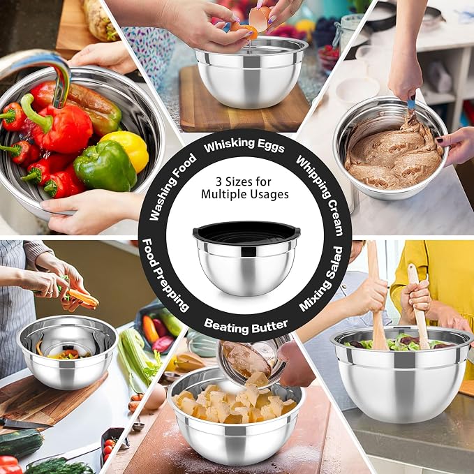P&P CHEF Black Mixing Bowls - Image 6