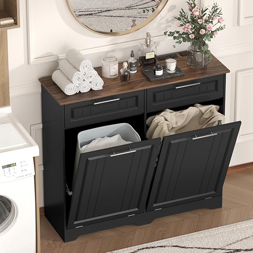 Double 10 Gallon Tilt Out Trash Can Cabinet - Image 7
