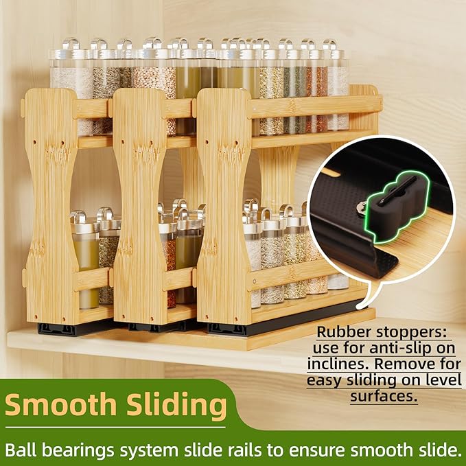 BAMEOS Pull Out Spice Rack Organizer - Image 6