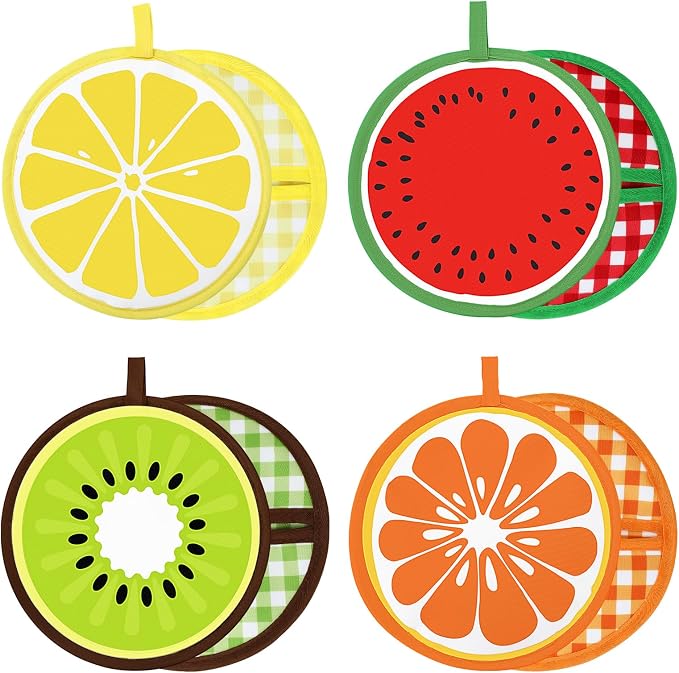 FYSUIMU 4 Pack Fruit Pot Holder Heat Resistant Orange Lemon Kiwi Watermelon by FYSUIMU