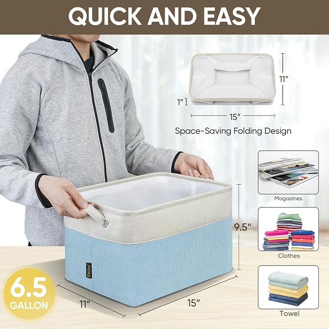 BALEINE 1 Pack Fabric Closet Storage Bins - Image 4