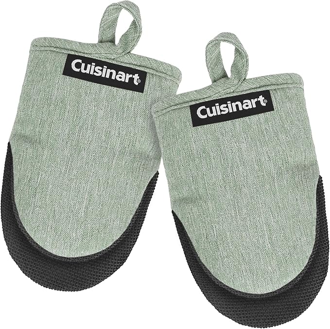 Cuisinart Mini Oven Mitts – 5.5” x 7” Heat-Resistant Kitchen Mitts by BestBrands