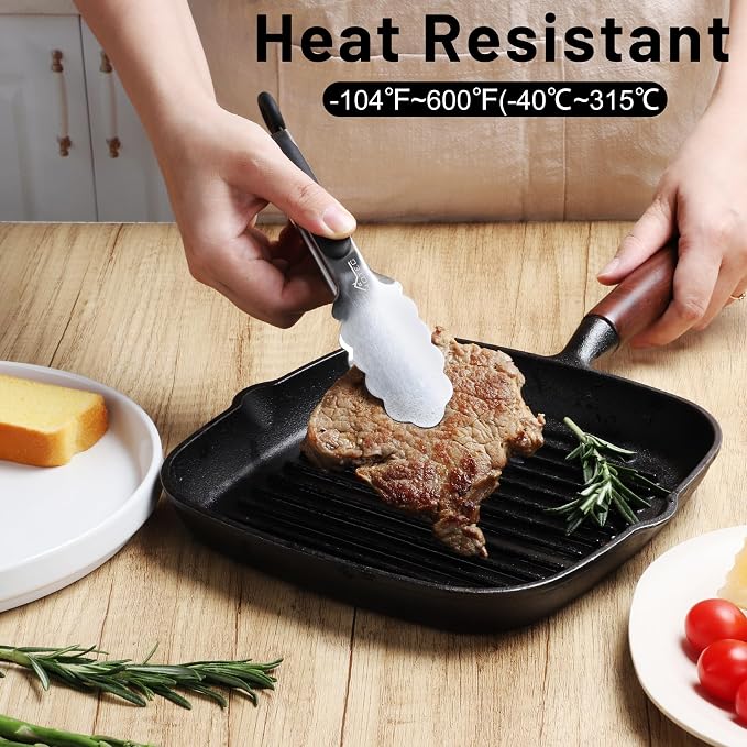 Hotec Mini Stainless Steel Kitchen Tongs - Image 3