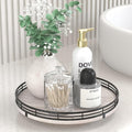 10" Oak Bathroom Vanity Tray Turntable by AMH