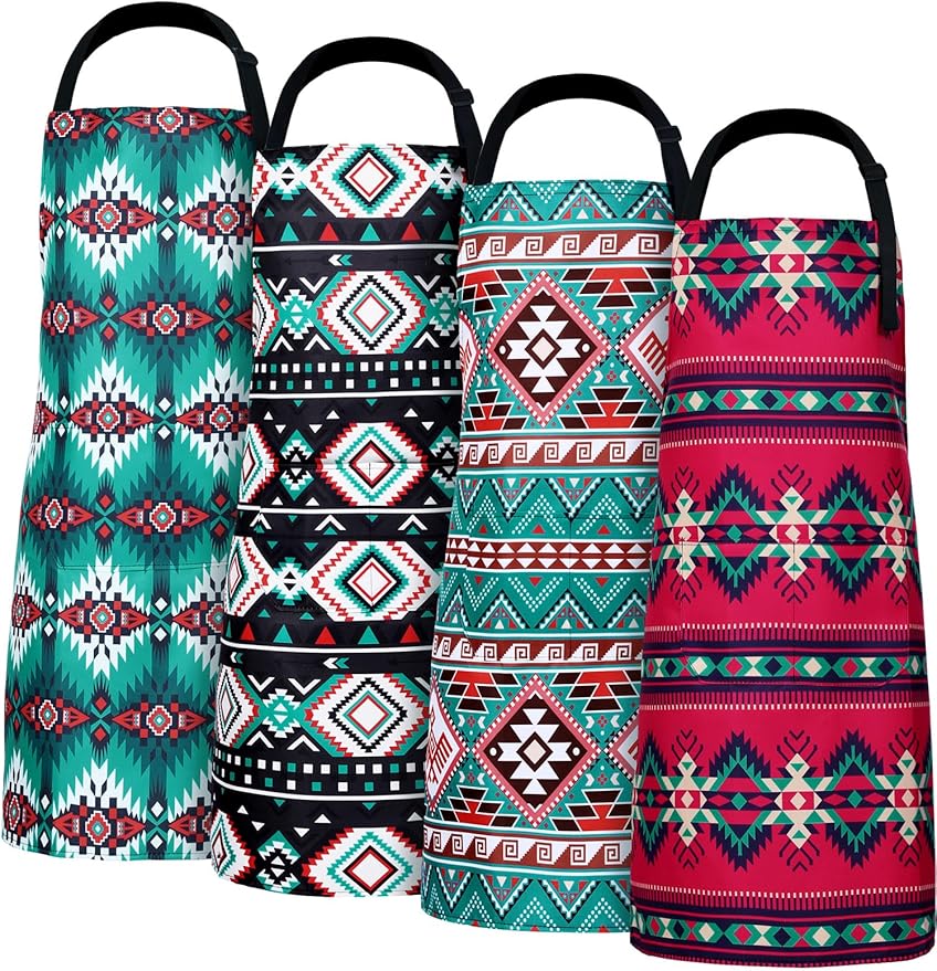 Geetery 4 Pcs Chicken Aprons for Women Rooster Print Apron Waterproof by Geetery