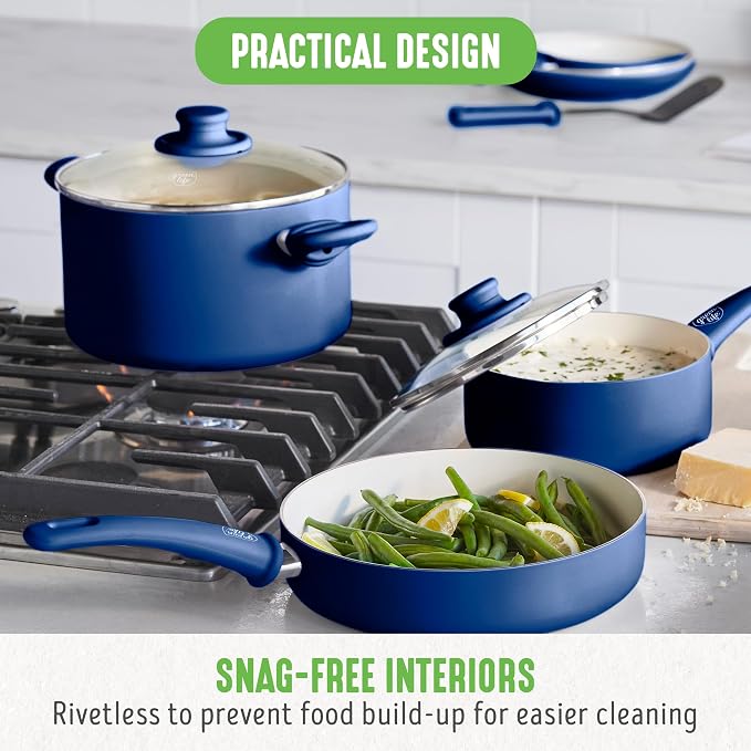 GreenLife 16 Piece Nonstick Cookware Set, Soft Grip Non-Toxic PFAS-Free Ceramic - Image 9