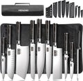 MDHAND Chef Knife Set with Roll Bag, High Carbon Stainless Steel Japanese by MDHAND