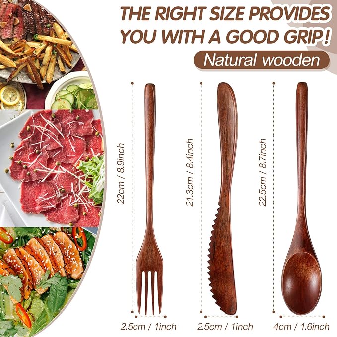 Geiserailie 24 Pcs Wooden Utensils - Image 2