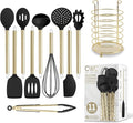 COOK WITH COLOR Silicone Cooking Utensils, Kitchen Utensil Set, Cooking Utensils by CookwithColor