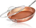 Gotham Steel Hammered Copper 14 Inch Non Stick Frying Pan by GothamSteel