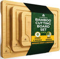 Set of 3 Bamboo Cutting Boards for Kitchen by Woodenhouse
