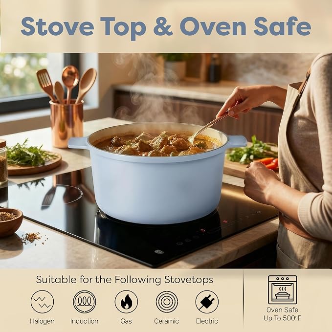Gotham Steel 5 Qt Lightweight Ceramic Dutch Oven Pot - Image 7