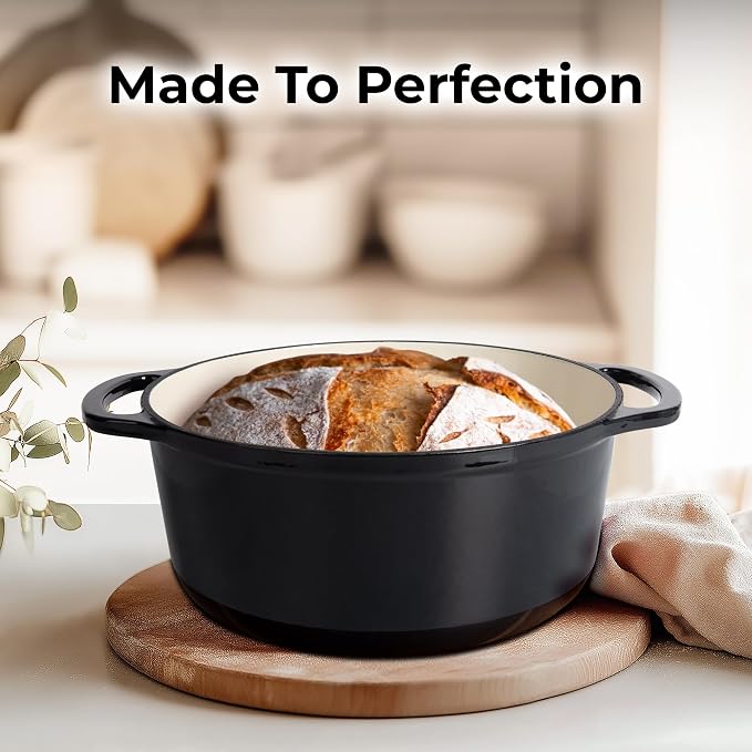 Zulay Kitchen 7.7 Quart Enameled Cast Iron Dutch Oven Pot - Image 7