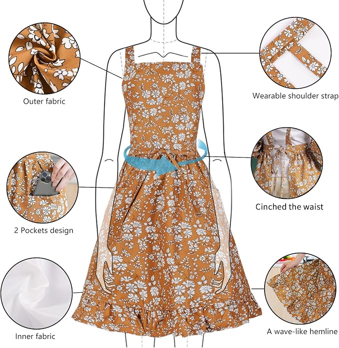 Pinknoke Vintage Pinafore Apron Dress - Image 3