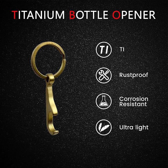 Titanium Bottle Opener, Small Keychain Beer Bottle Opener Can Opener - Image 5