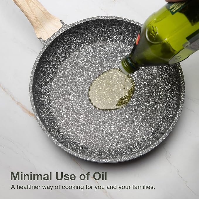 CAROTE Non Stick Frying Pan Skillet, Egg Pan Omelet Pans, Granite Cookware - Image 6