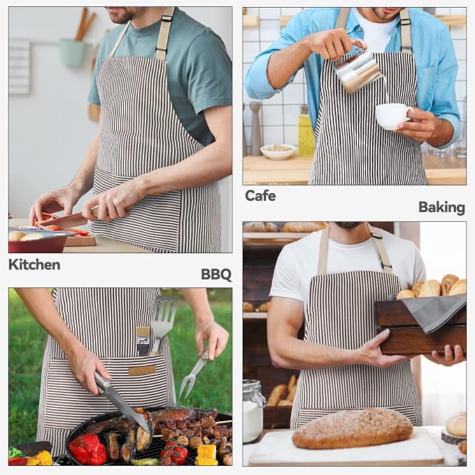 NLUS 2 Pack Cooking Aprons for Women - Image 7