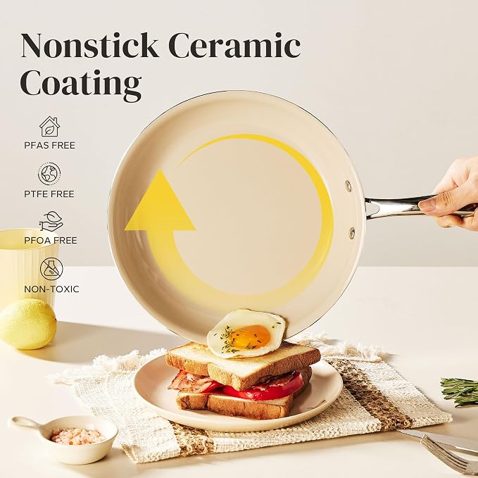 Redchef Ceramic Nonstick Cookware Set, Induction Cookware - Image 3