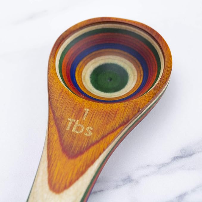 Totally Bamboo Baltique Marrakesh Collection 2 in 1 Wooden Measuring Spoon - Image 3