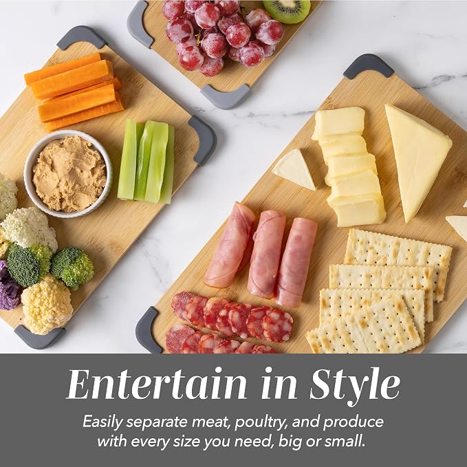COOK WITH COLOR Non-Slip Cutting Board Set – Kitchen Essentials with Easy Grip - Image 6