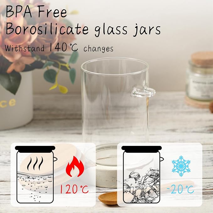 Glass Sugar Container with Spoon - Image 7