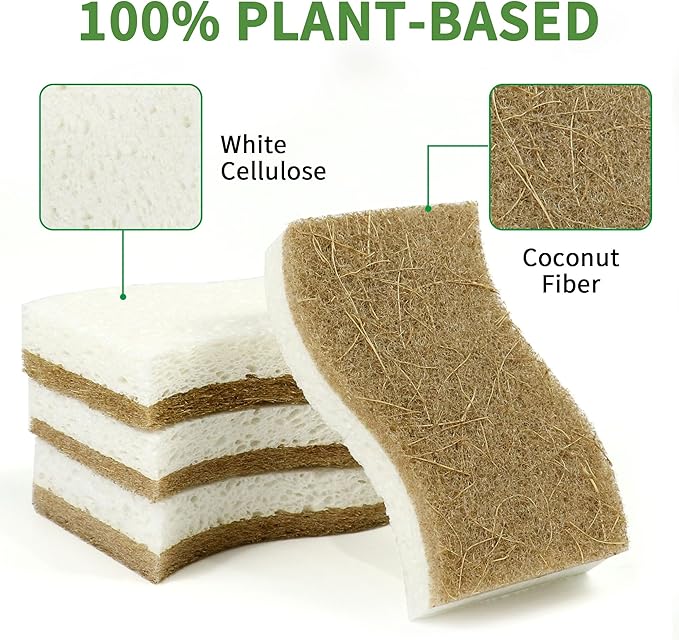 9 Pack Biodegradable Natural Kitchen Sponge - Image 3