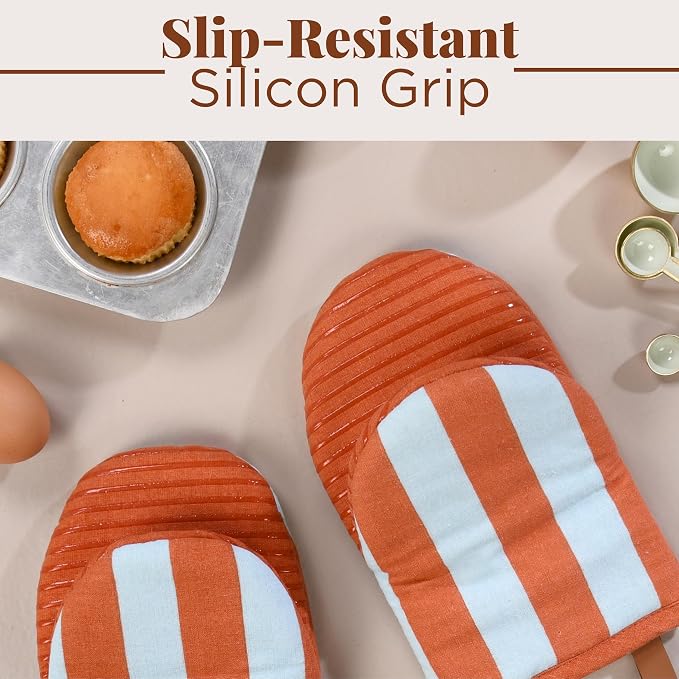 Folkulture Mini Oven Mitts | Heat Resistant 5.75"x9" - Image 5