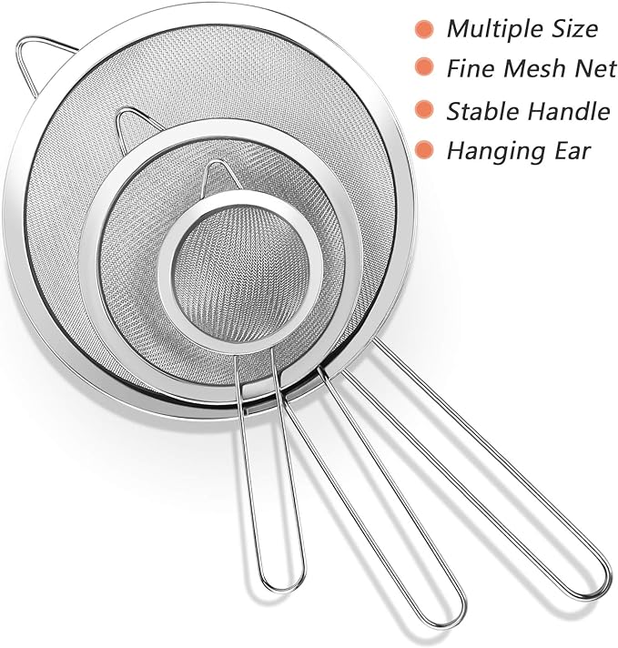 3Pcs Super Wire Extra Fine Mesh Strainer - Image 6