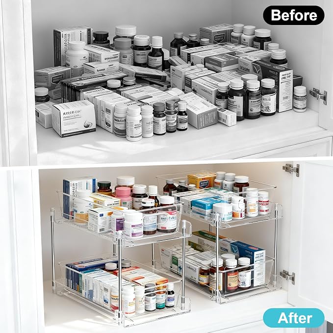 2 Tier Under Sink Organizer Bathroom Organizers and Storage - Image 3