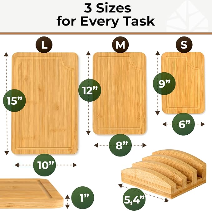 Bamboo Cutting Board Set of 3 - Image 7