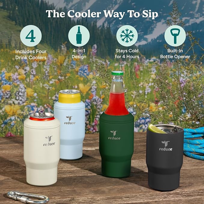 Reduce 4-in-1 Drink Cooler -Versatile Can & Bottle Holder - Image 2