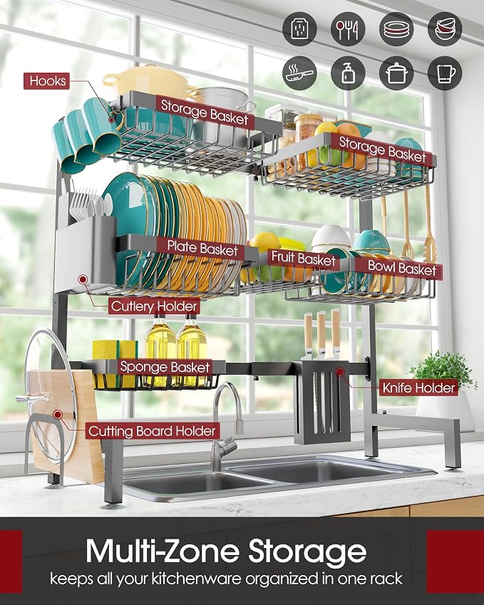 Sakugi Over The Sink Dish Drying Rack - Image 2