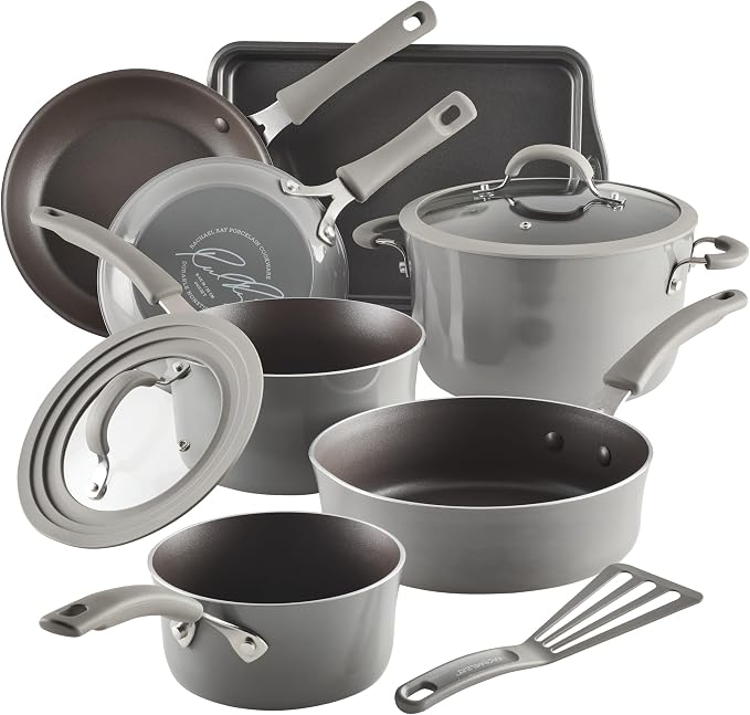 Rachael Ray Cook + Create Nonstick Cookware/Pots and Pan Set, 10 Piece by RachaelRayKitchenware