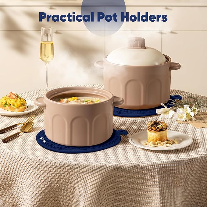 Oven Mitts and Pot Holders 4 Sets, Heat Resistant 500 ℉ Oven Mitt and Pot Holder - Image 5