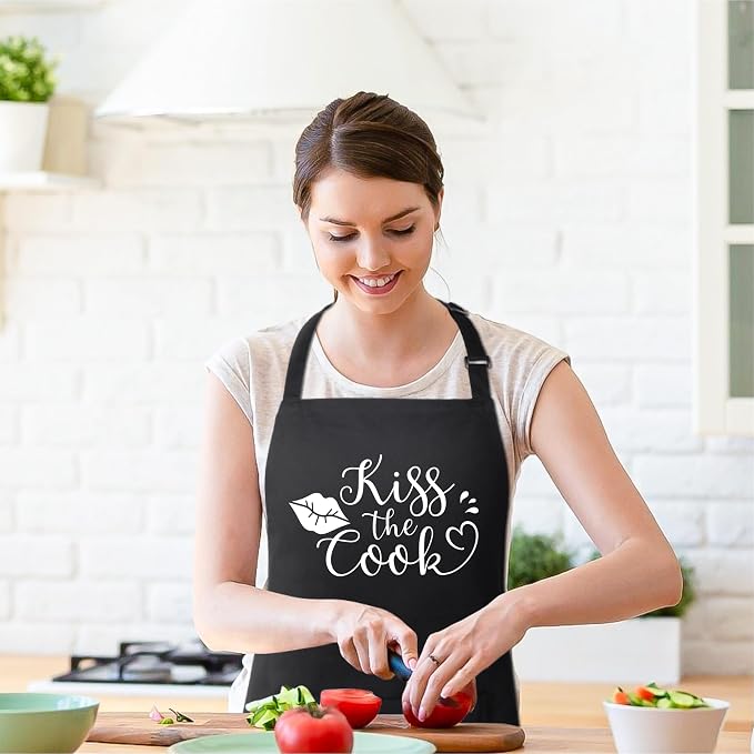 Xornis 100% Cotton Funny Apron for Men Women Adjustable Bib Aprons - Image 6