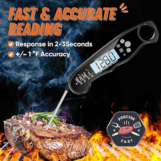 Digital Meat Thermometer, Waterproof Instant Read Food Thermometer - Image 2